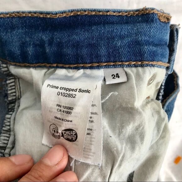 Cheap Monday Prime Cropped Sonic Skinny Jeans 24 - Picture 11 of 12